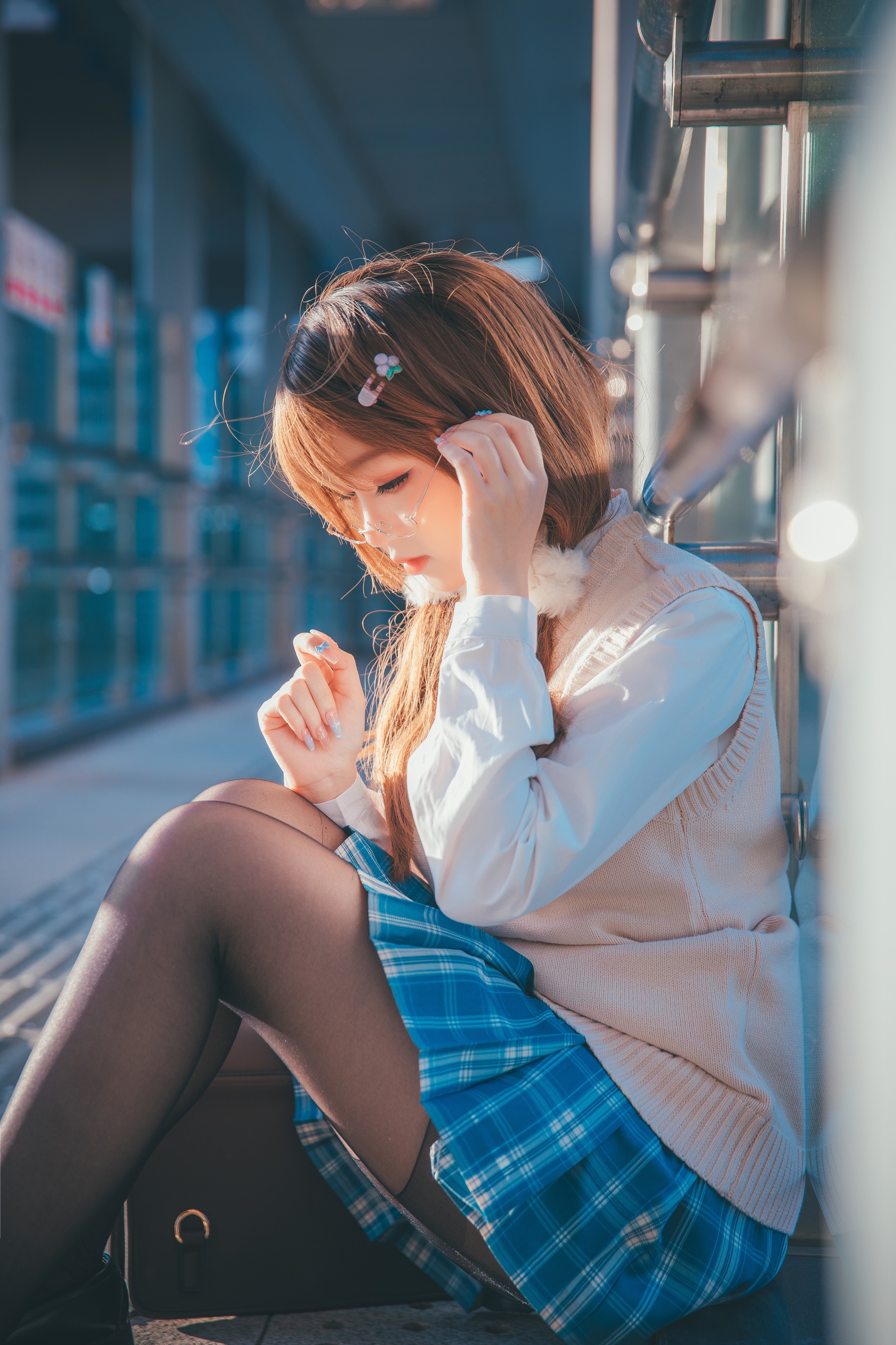 图片[1]-雪琪SAMA – NO.056 JK夕阳[25P]-XikXak
